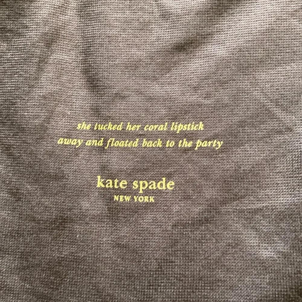 Kate Spade Medium Brown Dust Bag Purse Protection Case Slip 11.5” x 13.75” EUC